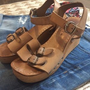 VTG Diesse Leather Clog Sandals